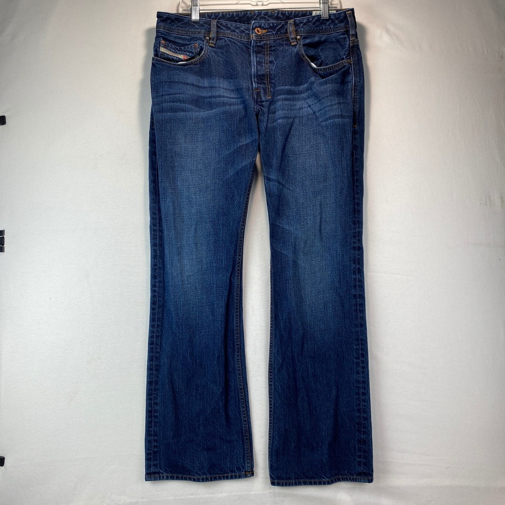 VTG Diesel Zatiny Regular Bootcut Mens 33 Blue Cotton Denim Jeans Wash 0RUS5 USA